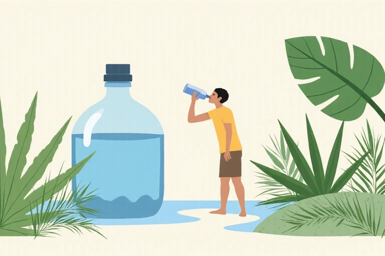 Woman drinking water from a glass, emphasizing hydration and clear skin